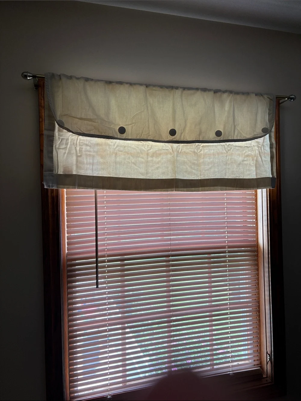 8 Home Valance Set in Beige or Lt. Khaki - Neutral Window Valance